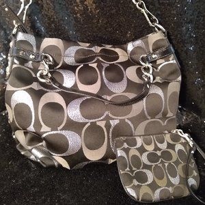Coach Satchel Purse with matching coin purse